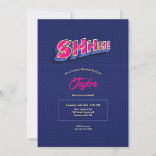 Invitación Fiesta Sorpresa Silencio