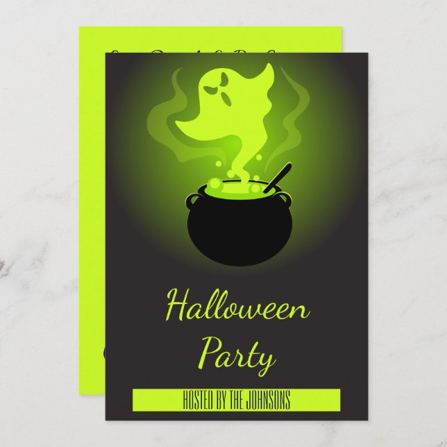 Invitación Fiesta Spooktacular (Anverso / Reverso)