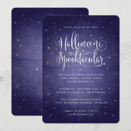 Invitación Fiesta Spooktacular de Halloween de edad avanzada 