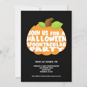 Invitación Fiesta Spooktacular de la Calabaza de Halloween