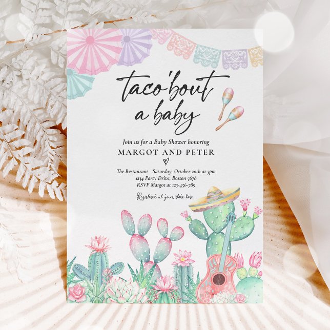 Invitación Fiesta Taco 'Bout A Baby Cactus Baby Shower (Subido por el creador)