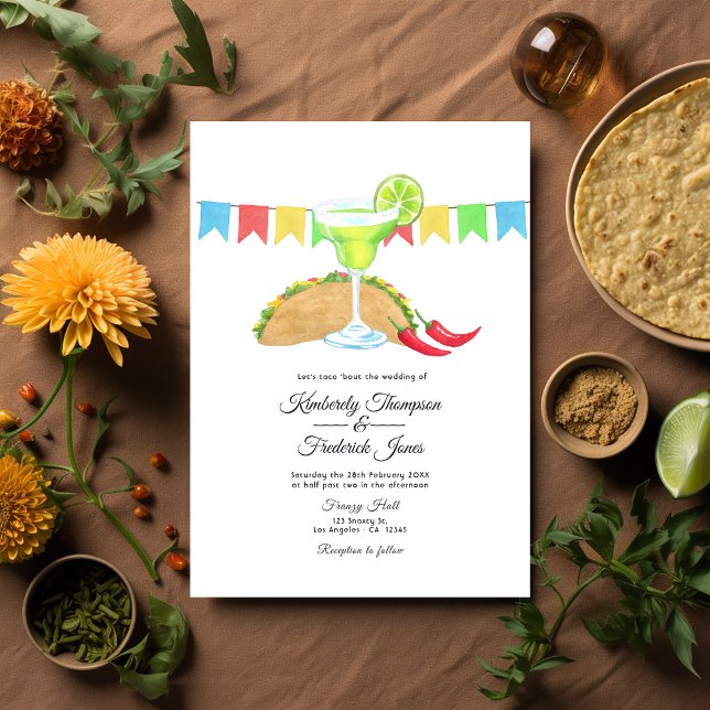 Invitación Fiesta Taco mexicano 'acerca del Boda del amor (Tacos and Tequila)
