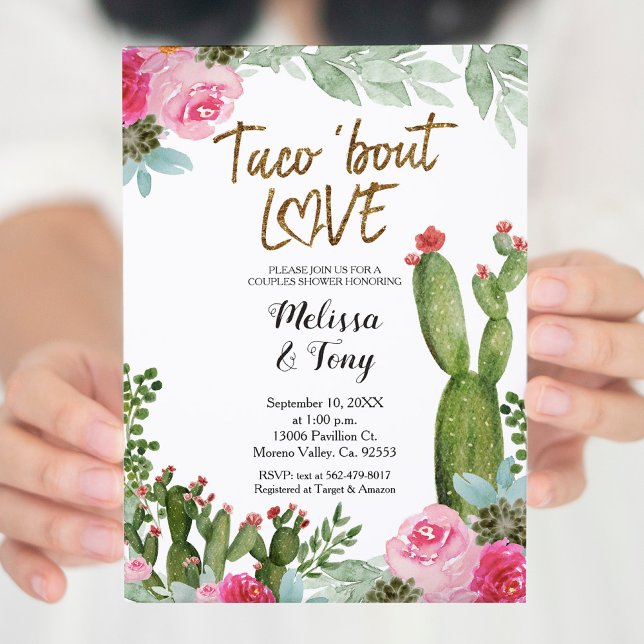 Invitación Fiesta Taco mexicano 'bout Love Couples Shower Inv (Subido por el creador)