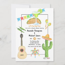 Invitación Fiesta Taco mexicano 'sobre ducha de parejas de am