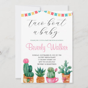 Invitación Fiesta Taco mexicano sobre la ducha de una pareja