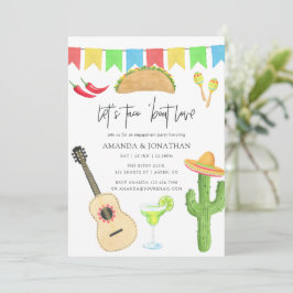 Invitación Fiesta Taco mexicano 'sobre la fiesta de compromis