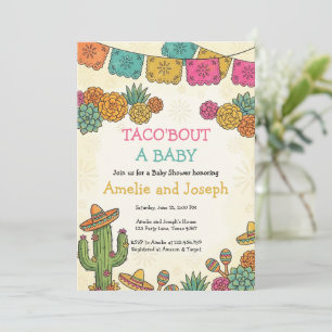 Invitación Fiesta Taco sobre un Baby Shower