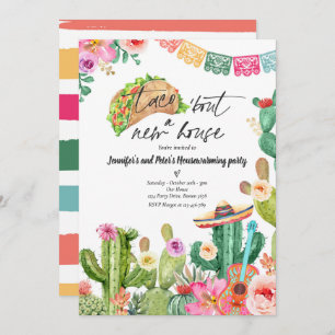 Invitación  Fiesta Taco 'Sobre una nueva casa Fiesta de calen