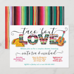 Invitación Fiesta Taco'bout Mexicana Las parejas de amor se d