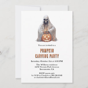 Invitación Fiesta tallador de calabaza de Halloween