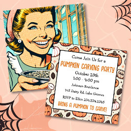 Invitación Fiesta tallador de calabaza de Halloween