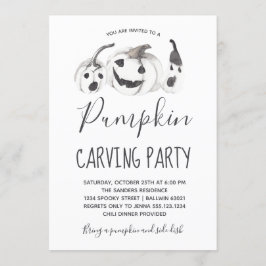 Invitación Fiesta tallador de calabaza de Halloween