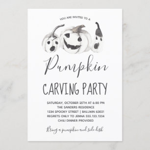 Invitación Fiesta tallador de calabaza de Halloween
