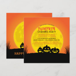 Invitación Fiesta tallador de calabaza de Halloween
