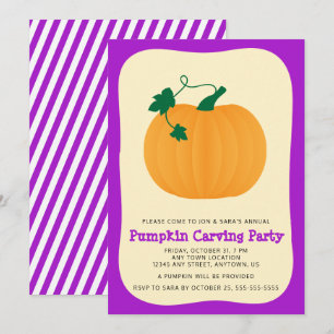 Invitación Fiesta tallador de calabaza de Halloween