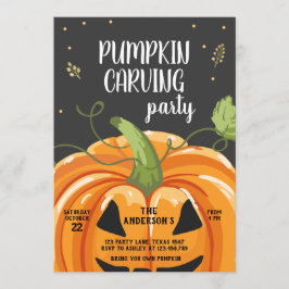 Invitación Fiesta tallador de calabaza tembloroso cumpleaños 