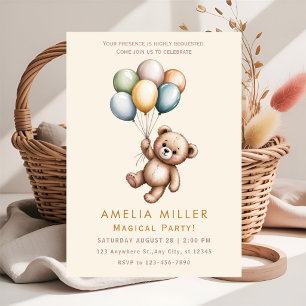 Invitación Fiesta temática de animales lindos