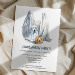 Invitación Fiesta temática de Halloween para perros, diversió