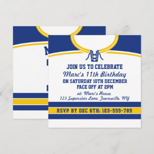 Invitación Fiesta temática de hockey Jersey invita a plantill