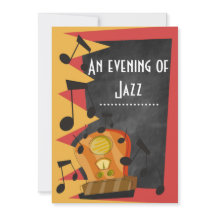 Fiesta temática de jazz blues con pizarra