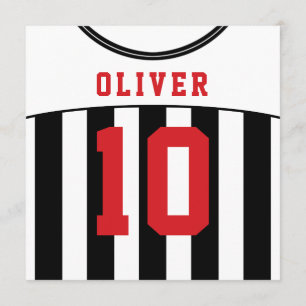 Invitación Fiesta temática de Jersey de fútbol invita a plant