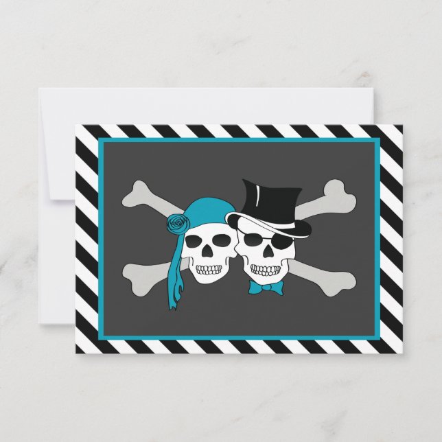 Invitación fiesta temática de piratas (Anverso)