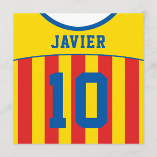Invitación Fiesta temática de Soccer Jersey invita a plantill