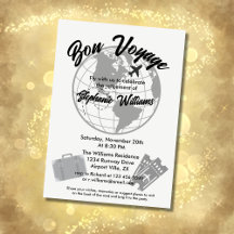 Fiesta temática de viaje de jubilación Bon Voyage 