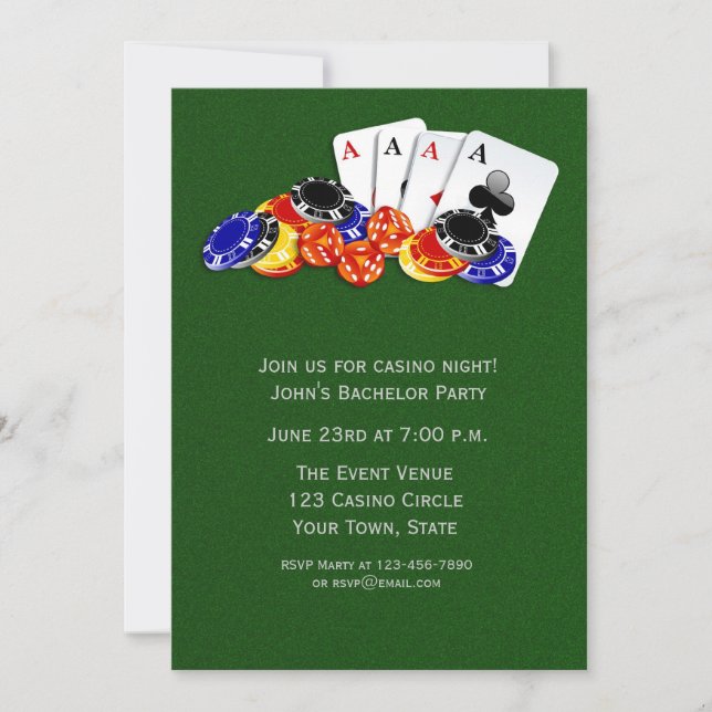 Invitación Fiesta temática del Casino (Anverso)
