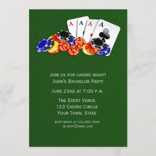 Invitación Fiesta temática del Casino