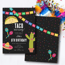 Invitación Fiesta temática mexicana - Taco sobre cumpleaños d