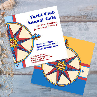 Invitación Fiesta temática náutica - Yate, club náutico, Mari