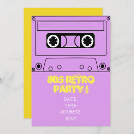 Invitación Fiesta temática retro de los años 80