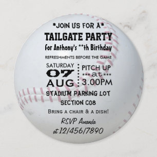 Invitación Fiesta Temático del Béisbol