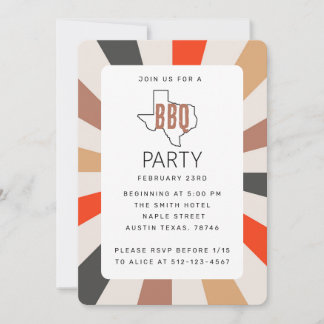 Invitación Fiesta Texas Colorful BBQ