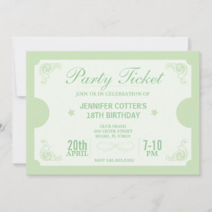 Invitación Fiesta Ticket