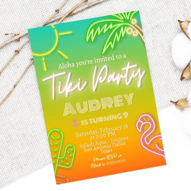Invitación Fiesta Tiki - Cumpleaños (Subido por el creador)