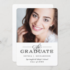 Invitación Fiesta tradicional moderno del graduado de la foto