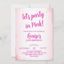 Invitación Fiesta Treinta graciosos Fiestas rosados 30 de cum