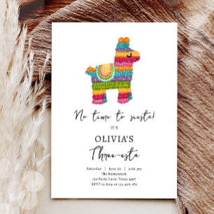 Invitación Fiesta Tres-esta Piñata Chica mexicana Tercer Cump