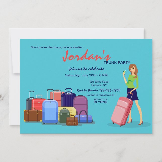 Invitación Fiesta troncal hembra (Anverso)