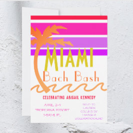 Invitación Fiesta Tropical de Bachelorette de Miami