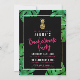 Invitación Fiesta Tropical de Bachelorette / Piña de Oro