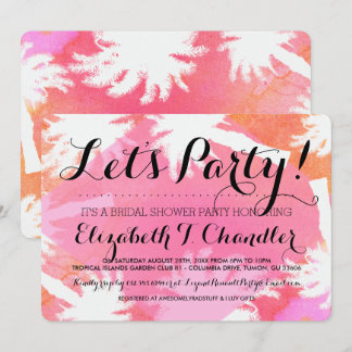 Invitación Fiesta tropical de duchas nupciales invita