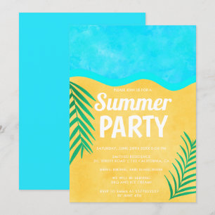 Invitación Fiesta tropical del verano de la diversión de la
