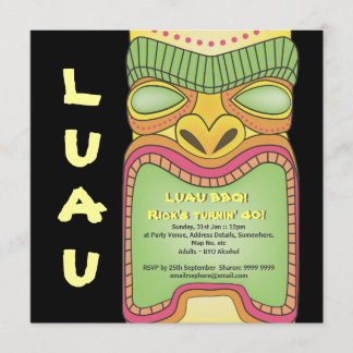 Invitación Fiesta tropical hawaiano de la playa del tema de