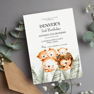 Invitación Fiesta Tropical León   Sexo Neutral