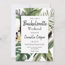 Invitación Fiesta Tropical Monstera Bachelorette