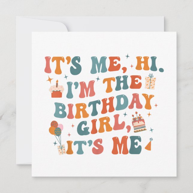 Invitación Fiesta Única De Cumpleaños Es Me Hi Im El Cumpleañ (Anverso)