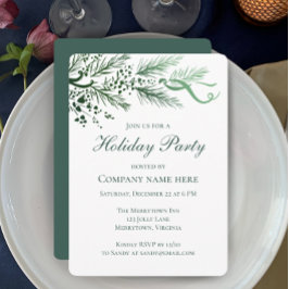 Invitación Fiesta única de vacaciones corporativas de pino di